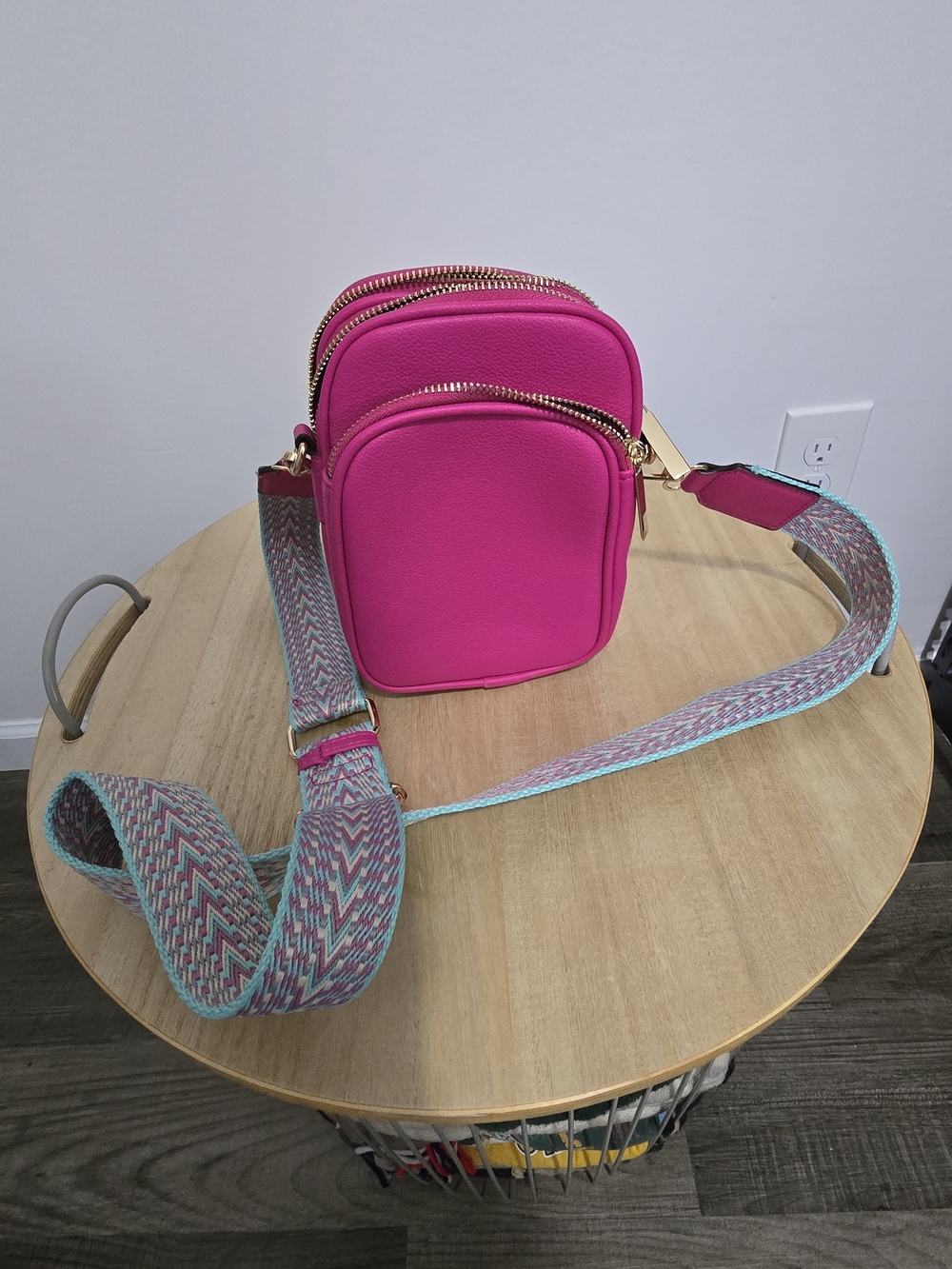 Hot Pink Multi-Zip Mali & Lili Crossbody Bag